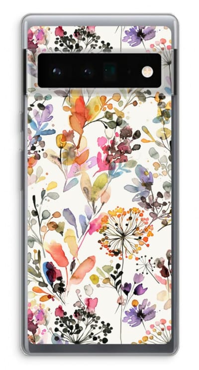 Case Company® - Hoesje geschikt voor Google Pixel 6 Pro hoesje - Wilde grassen - Soft Cover Telefoonhoesje - Bescherming aan alle Kanten en Schermrand