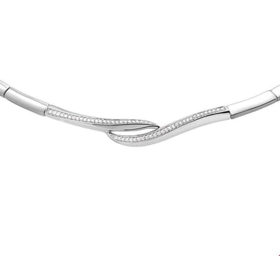 Huiscollectie 1328185 Zilveren Ketting Zirkonia 8,5 mm 43 + 3 cm