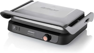 Contactgrill en Sandwichmaker met Omkeerbare Gietijzeren Platen