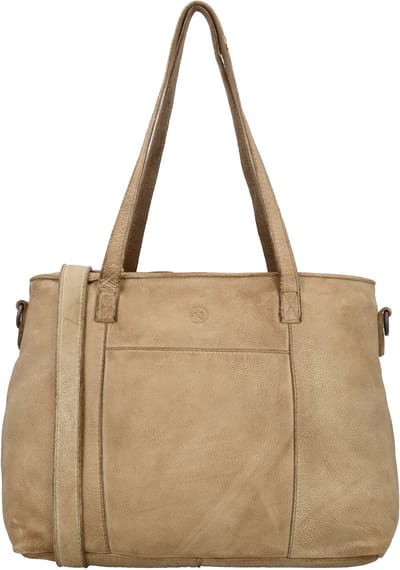 Hide & Stitches Paint Rock Schoudertas - Shopper - Crossbody - Leer - Leren Dames Tas - Zand