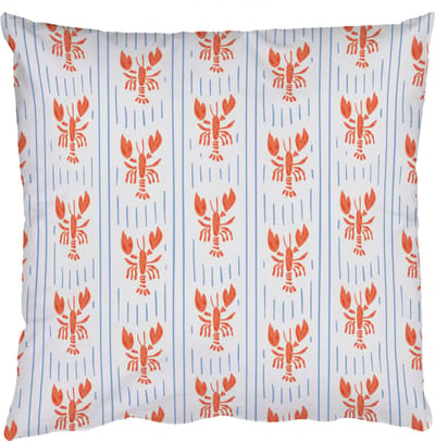 Sierkussens - Kussentjes Woonkamer - 50x50 cm - Zee - Kreeft - Oranje - Blauw