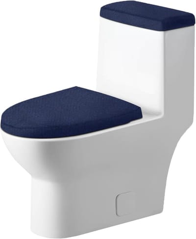 2 Stuks Zachte Toiletbril Hoezen en Tankafdekking Set - Machinewasbaar WC Deksel Set