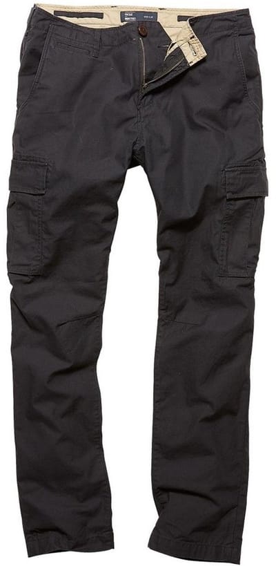 Vintage Industries Slimfit Cargohose Mallow Pants Off Black-W29