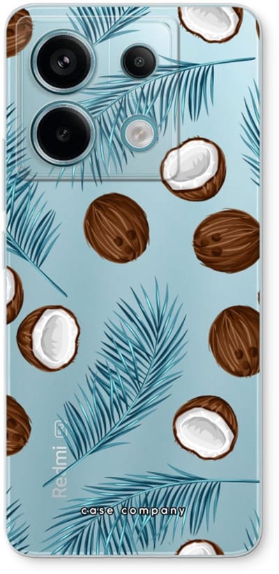 Case Company® - Hoesje geschikt voor Xiaomi Poco X6 hoesje - Kokosnoot - Soft Cover Telefoonhoesje - Bescherming aan alle Kanten en Schermrand