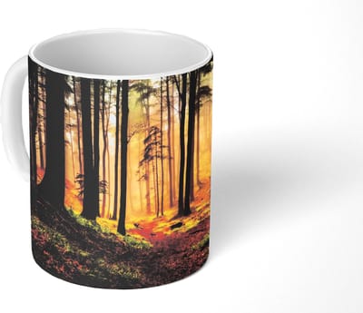 Mok - Koffiemok - Bomen - Natuur - Bos - Mokken - 350 ML - Beker - Koffiemokken - Theemok
