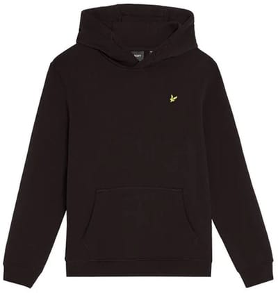Lyle & Scott Brush Back Pullover Hoodie Truien & Vesten Jongens - Sweater - Hoodie - Vest- Zwart - Maat 128/134