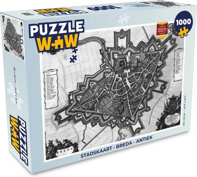 Puzzel Stadskaart - Breda - Antiek - Legpuzzel - Puzzel 1000 stukjes volwassenen - Plattegrond