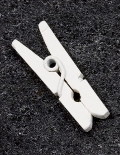 HOBI - 10 witte mini houten wasknijpers 2,5 cm voor decoratie