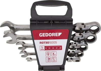 Gedore RED 3300890 R07305005 Ringratelsteeksleutelset
