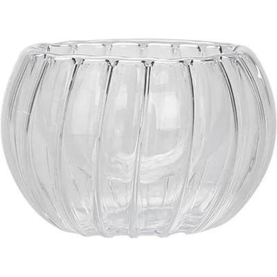 Theekopjes Set Hittebestendig Transparant Dubbelwandig Glas Kleine Proefkopjes Warmte-isolatie Hete Mok Chinese Kung Fu Theekopjes 301-400ml white