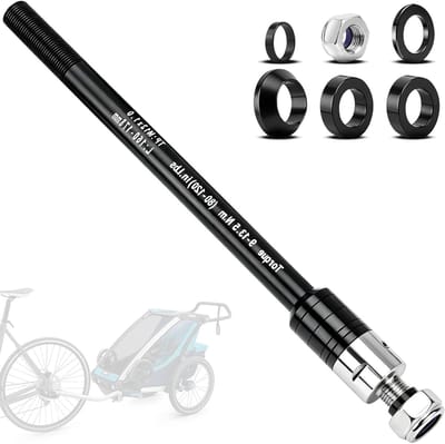Steekas Fietskar M12 x 1,0 met Fietsasadapter voor Steekas en Fietsaccessoires - Zwart Metaal
