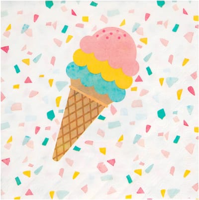 SANTEX - 20 papieren servetten Summer Smoothie 33 x 33 cm lekker ijsje