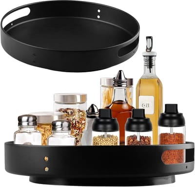Famanu - Metalen kruidenrek 30 cm draaibaar keuken koelkast organizer