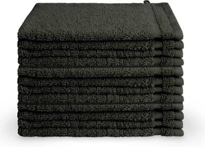 Byrklund washandjes 12 stuks - Hotelkwaliteit - 16x21 - Antraciet