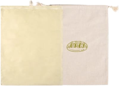 Linnen Broodbewaarzak Met Bijenwas - 30x40cm - Wasbaar - Met Uitneembare Voering - Duurzame Voedselverpakking