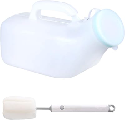 YOR® Plasfles Mannen - Urinaal voor Mannen - Urinaal - Wit - ‎20cm x 15cm x 1cm