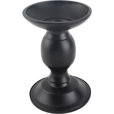 Pilaarkaarshouder Roestvrij Zwart Metaal IJzer Mat Pilaarkaarshouder Ornament Eettafel black