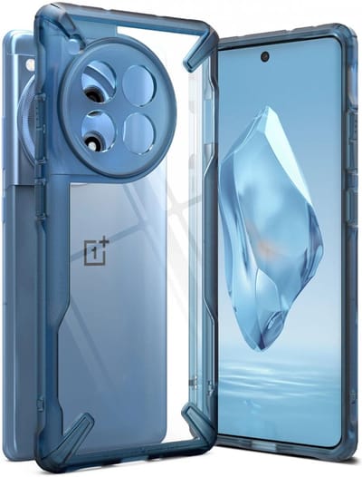 Ringke Fusion X | Hoesje Geschikt voor OnePlus 12R | Back Cover | Militaire Standaard | Blauw