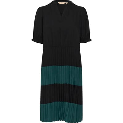 Jurk Feminine black green