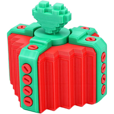 Vervelende Cadeaubox met Schroeven PLA 3D Geprint Prank Schroefdoos Grappige Cadeaucontainer Voor Valentijn Kerstmis Verjaardag Type 2