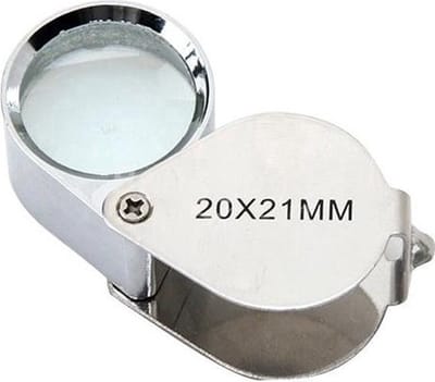 Finnacle - 20x vergroting Vingerloep Pocket - Opvouwbare Vergrootglas voor Juweliers