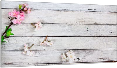 TMK ArtDeko Serie - Snijplank van Glas - 90x52 cm - Houtpatroon - Veilig en Hygiënisch
