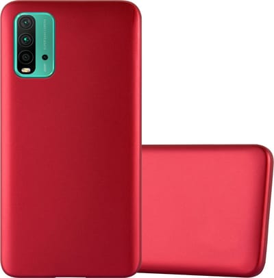 Cadorabo Hoesje geschikt voor Xiaomi RedMi 9T / POCO M3 in METALLIC ROOD - Beschermhoes gemaakt van flexibel TPU silicone Case Cover