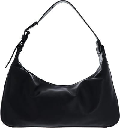 FURLA Leren Schoudertas Flow Shoulder Bag 29 Nero Zwart