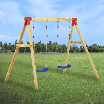 vidaXL Schommelset 230x130x166 cm grenenhout