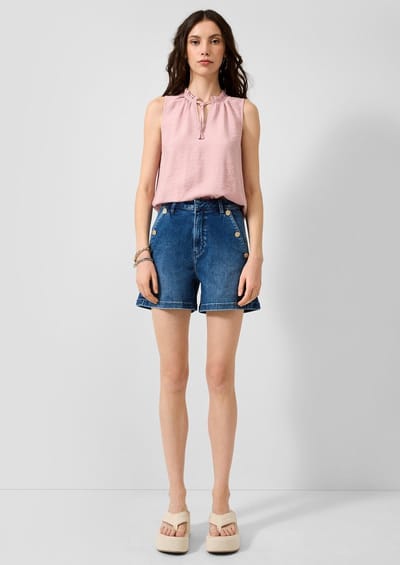 Hoge taille jeans shorts voor dames QS