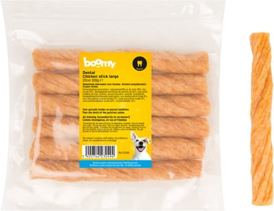 Boomy - Hondensnacks - Kauwstaaf hond - Kauwsticks hond - Tand reinigende kauwsticks - Dental Sticks - Eend smaak - 20cm - 2 x 300g