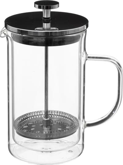 Secret de Gourmet French press cafetiere - dubbelwandig glas - 600 ml