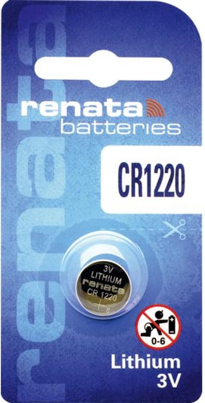 Renata – CR1220 MFR.SC CE – Lithium knoopcel batterij – 1 stuk