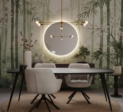 Eettafel Mangohout Deens Ovaal 100x100 cm – Zwarte Design Eettafel met Hoekpoten – Duurzaam en Modern – Novihome