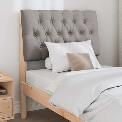 vidaXL - Gestoffeerd - hoofdbord - Taupe - 80 - cm - Massief - grenenhout
