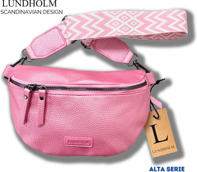 Lundholm heuptasje dames festival roze - bag strap tassenriem met schouderband voor tas - cadeau voor vriendin | Scandinavisch design - Alta serie - Crossbody tas dames Roze