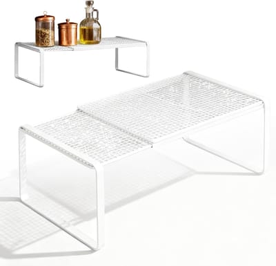 Uittrekbare kastplank 38-62cm - Stapelbare keukenrek - Organisator voor kruiden en voorraadkasten - ShopVlot