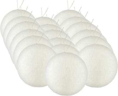 36x stuks kerstballen zilver/wit glitters kunststof diameter 5 cm - Kerstboom versiering