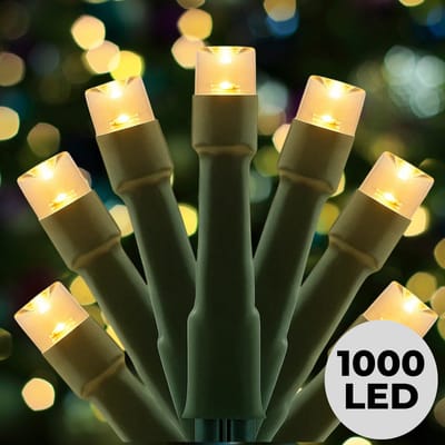 Lomera Kerstboomverlichting - Kerstverlichting - Kerstlampjes Buiten - Kerstverlichting Binnen - 1000 LED Lampjes - Extra Warm Wit - 20 Meter Lang - Microcluster Verlichting - Timer Functie - 8 Lichtfuncties - Geheugen - Ip44