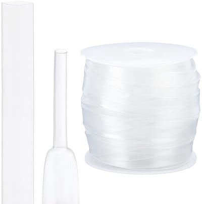 20m PE krimpbuis voor kabelbescherming, 17,5 mm brede isolatiekrimpbuis voor elektrische reparatie en draadverbindingen, helder en duurzaam
