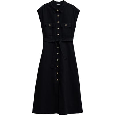 Linnen Portefeuille Jurk Dames Salsa Jeans Midi