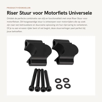 Dailygoods- Riser Stuur 22 mm - Universele Aluminium Legering - 7/8 inch Handvat - Stuurverhoger - Professioneel Ontwerp - Eenvoudig te Installeren - Motorstuur