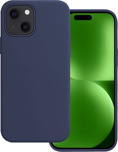 Hoesje Geschikt voor Apple iPhone 15 - Sterk & Shockproof - Hoes Cover - Siliconen Case - Donkerblauw