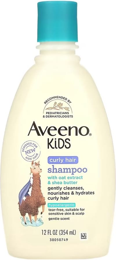 Aveeno Kids Curly Hair Shampoo – Krullend & Afro Haar met Haverextract & Sheaboter – 354 ml