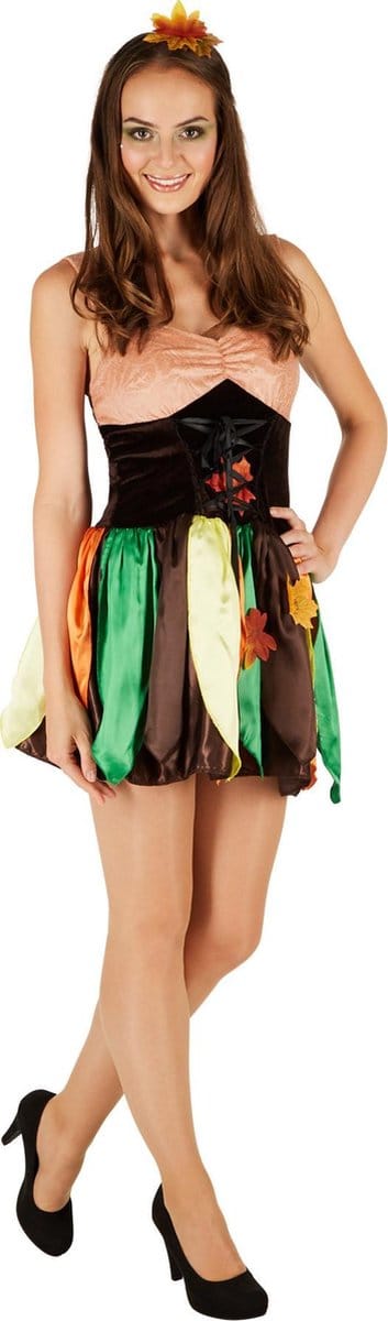 dressforfun - Vrouwenkostuum herfstprinses S - verkleedkleding kostuum halloween verkleden feestkleding carnavalskleding carnaval feestkledij partykleding - 301165