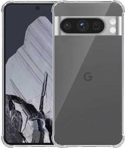 Geschikt voor Google Pixel 8 Pro Telefoonhoesje Transparant met Stootrand - Clear Case Shockproof TPU Siliconen Back Cover Case Doorzichtig - Smartphonica geschikt voor Google Pixel 8 Pro