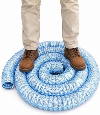 Flexibele Afvoerpijp - Drainageslang - Buiten Drainage - Versterkt Koolstofstaal - 10 Meter - Zwart