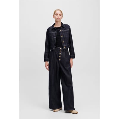 Karl Lagerfeld Button Denim Pants Dark Blue Taglia: W25 | Pantaloni Outlet | Donna | Blu