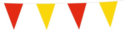 3x Vlaggenlijn Rood / Geel 10 meter - Vlaggenlijn Vlag Vlaglijn Festival Feest Party Feest Thema Sinterklaas
