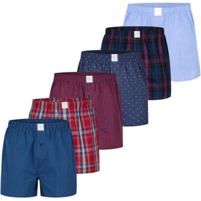 MG-1 Wijde Boxershorts Heren 6-Pack Multipack D605 Multicolor - Maat M